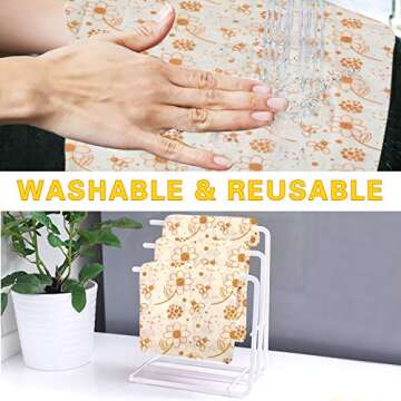 Sustainable Beeswax Wraps - 6 Pack for Eco-Friendly Storage