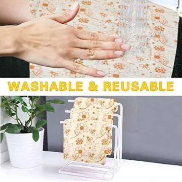 Sustainable Beeswax Wraps - 6 Pack for Eco-Friendly Storage