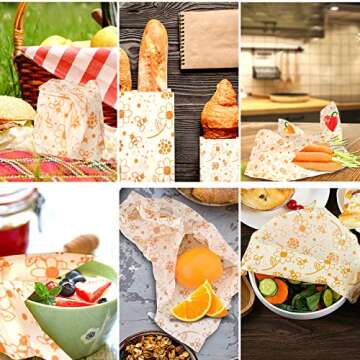 Sustainable Beeswax Wraps - 6 Pack for Eco-Friendly Storage