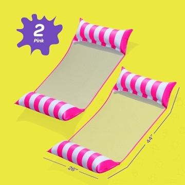 Versatile Pool Floats for Adults - 2 Pack Hammock Style