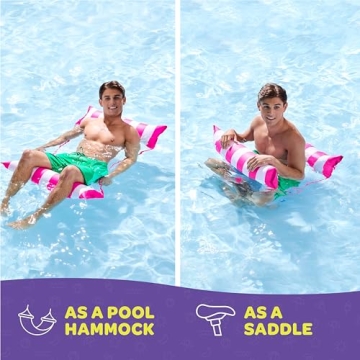 Versatile Pool Floats for Adults - 2 Pack Hammock Style