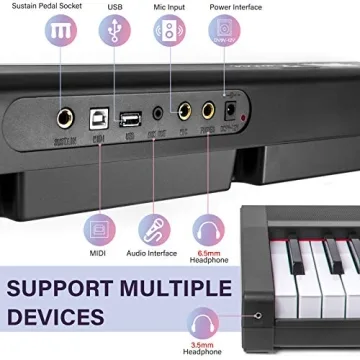 Kmise 88-Key Digital Piano for Beginners and Professionals
