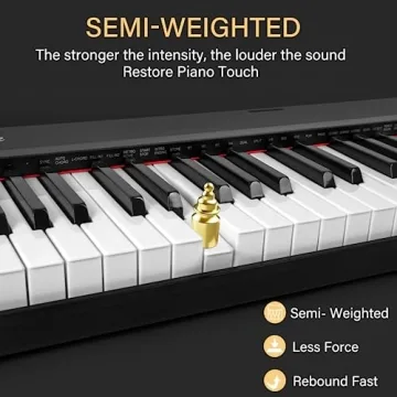 Kmise 88-Key Digital Piano for Beginners and Professionals