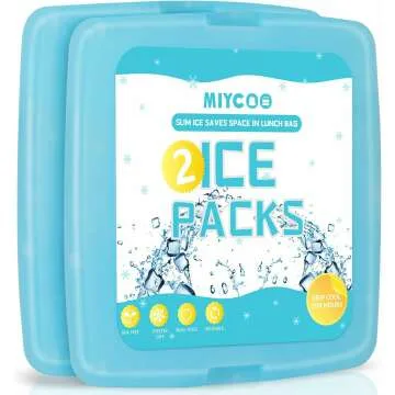 MIYCOO Ice Packs - Ideal Cooling for Lunch & Outdoors