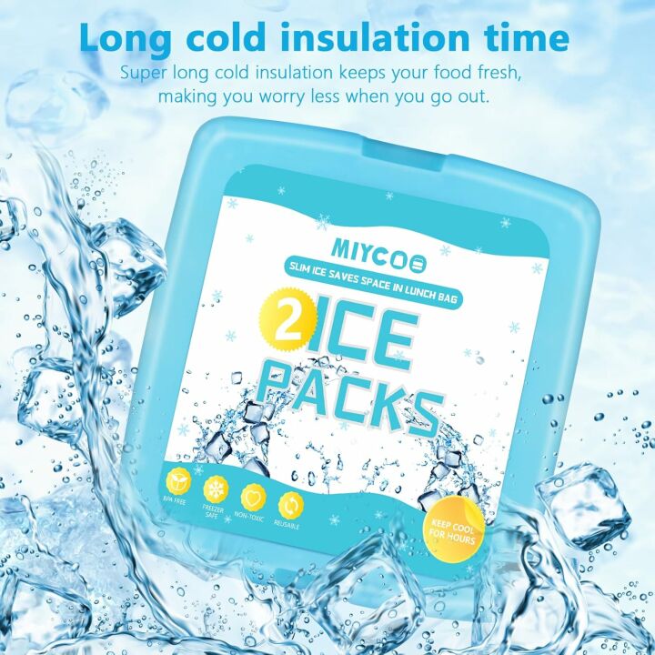 MIYCOO Ice Packs - Ideal Cooling for Lunch & Outdoors