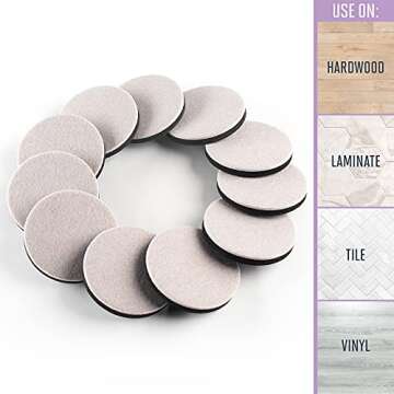 Super Sliders Felt Furniture Sliders for Easy Moving