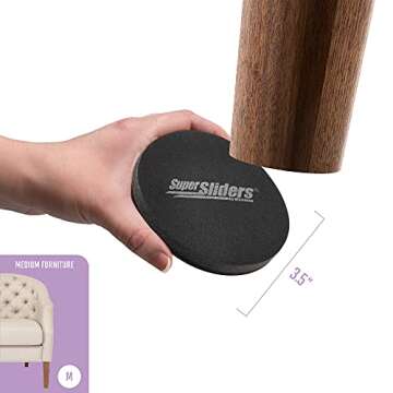 Super Sliders Felt Furniture Sliders for Easy Moving