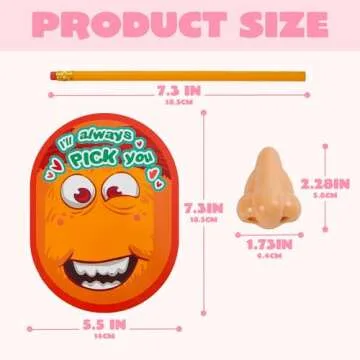 JOYIN 28 pcs I Pick Your Nose Pencil and Sharpener with Valentines Greeting Cards for Kids Party Favor, Classroom Exchange Prizes
