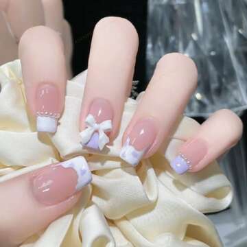 9 Colors 3D Bow Nail Art Decorations, 100PCS Colorful Bowknot Nail Accessories 3D Bows Nail Charms f...