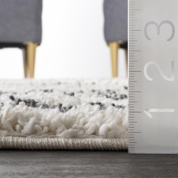 nuLOOM Mackie Geometric 5x8 Shag Area Rug for All Spaces