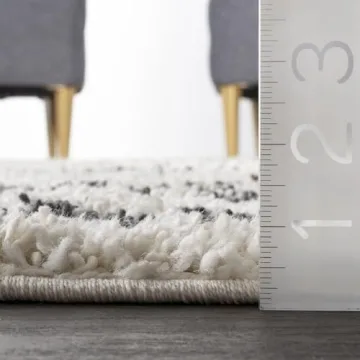 nuLOOM Mackie Geometric 5x8 Shag Area Rug for All Spaces