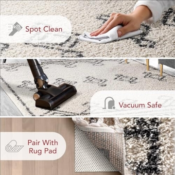 nuLOOM Mackie Geometric 5x8 Shag Area Rug for All Spaces