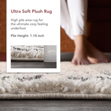 nuLOOM Mackie Geometric 5x8 Shag Area Rug for All Spaces