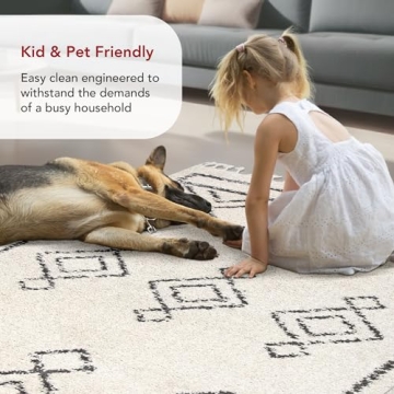 nuLOOM Mackie Geometric 5x8 Shag Area Rug for All Spaces