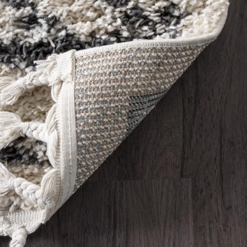 nuLOOM Mackie Geometric 5x8 Shag Area Rug for All Spaces