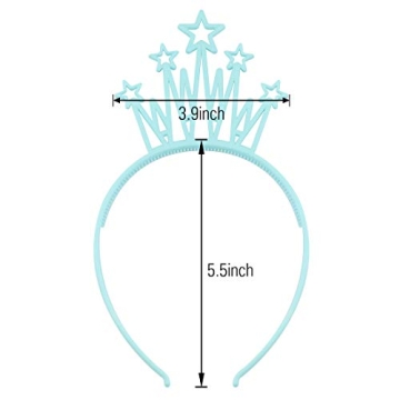 WJYX Bows 12-Pack Crown Headbands for Kids and Teens