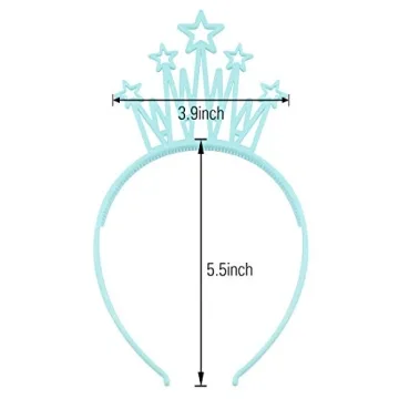 WJYX Bows 12-Pack Crown Headbands for Kids and Teens