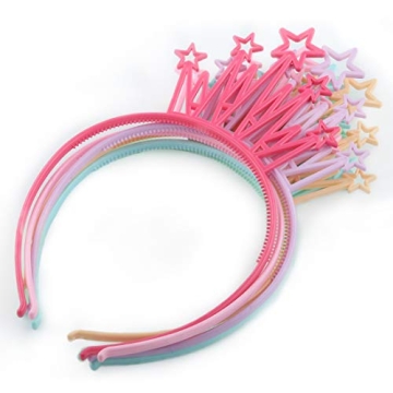 WJYX Bows 12-Pack Crown Headbands for Kids and Teens