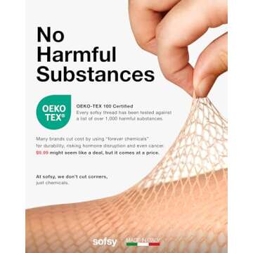 sofsy Italian-Made Tan Fishnet Stockings Plus Size | See-Through High Waist Mesh Tights for Women Cu...