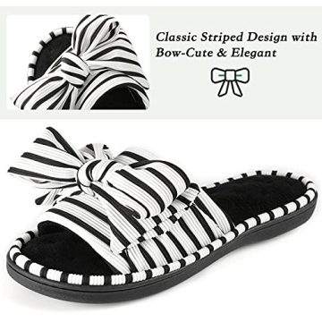 ULTRAIDEAS Women's Eurytides Slide Slippers Memory Foam House Shoes