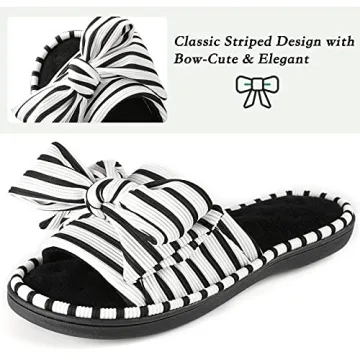 ULTRAIDEAS Women's Eurytides Slide Slippers Memory Foam House Shoes