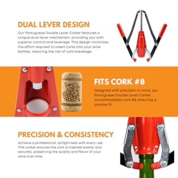 Portuguese Double Lever Corker for Winemaking Fun