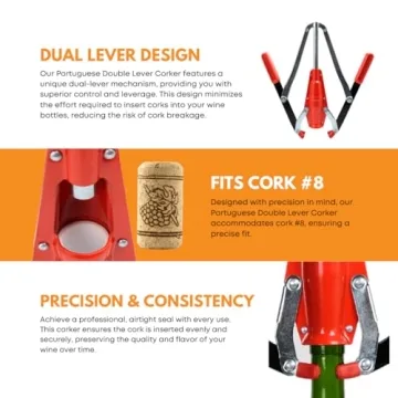 Portuguese Double Lever Corker for Winemaking Fun
