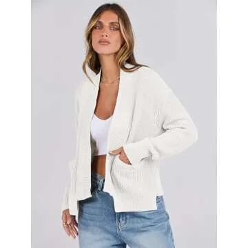 Trendy ANRABESS Women's Cropped Cardigan - Spring Style