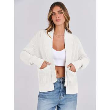 Trendy ANRABESS Women's Cropped Cardigan - Spring Style
