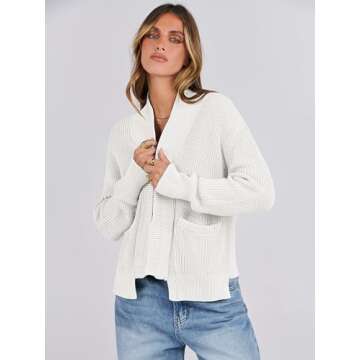 Trendy ANRABESS Women's Cropped Cardigan - Spring Style