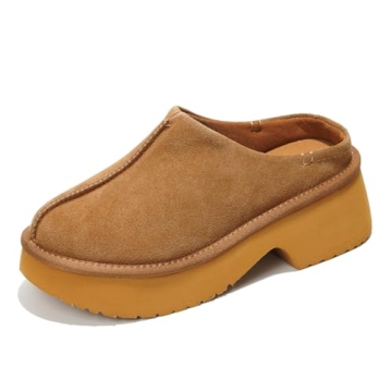 Project Cloud Clogs for Women - Memory Foam Genuine Suede Slip on Clogs
