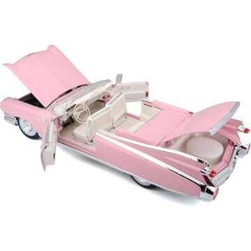 1959 Cadillac Eldorado Biarritz Convertible, Pink - Maisto Premiere 36813 - 1/18 Scale Diecast Model Toy Car by Maisto