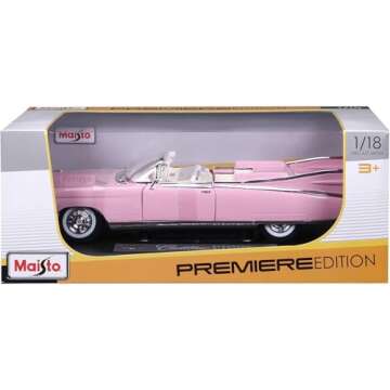 1959 Cadillac Eldorado Biarritz Convertible, Pink - Maisto Premiere 36813 - 1/18 Scale Diecast Model Toy Car by Maisto