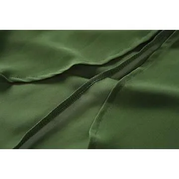 olrain Women's Floral Print Sheer Chiffon 3/4 Bat Sleeve Casual Loose Kimono Cardigan Capes (Large, Deep Green)