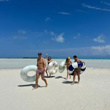 FUNBOY Giant Vintage 48'' Tube Float with Cup Holder