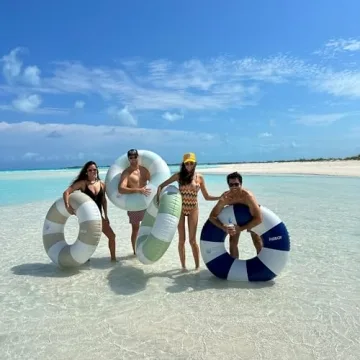 FUNBOY Giant Vintage 48'' Tube Float with Cup Holder