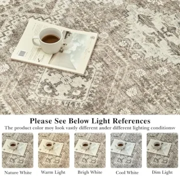 Rugland 8x10 Area Rug - Washable, Anti-Slip & Stylish