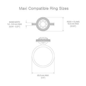 MONOLIX Slim Engagement Ring Box, Thin Unique Sliding Lid, Elegant Discreet Secret Surprise Marriage Wedding Proposal Case (White, Maxi)