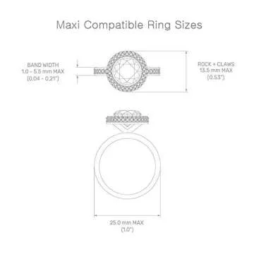 MONOLIX Slim Engagement Ring Box, Thin Unique Sliding Lid, Elegant Discreet Secret Surprise Marriage Wedding Proposal Case (White, Maxi)