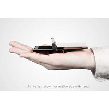 MONOLIX Slim Engagement Ring Box, Thin Unique Sliding Lid, Elegant Discreet Secret Surprise Marriage Wedding Proposal Case (White, Maxi)