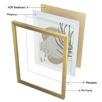 ArtbyHannah Gold Picture Frames Set for Living Room Style