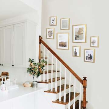 ArtbyHannah Gold Picture Frames Set for Living Room Style