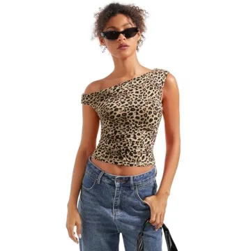 SUUKSESS Trendy Off Shoulder Crop Top for Women