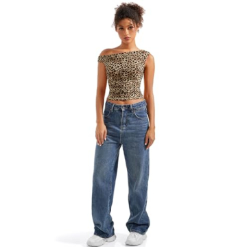 SUUKSESS Trendy Off Shoulder Crop Top for Women