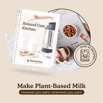 Almond Cow Kitchen Recipe Book - Vegan Cookbook with 35 Nut Milk Recipes, Gift for Plant-Based Cooki...
