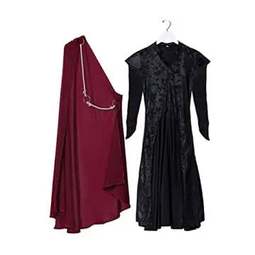 Fun Costumes Womens Adult Medieval Dragon Queen Costume, Dragon Warrior Black Dress Halloween Outfit...