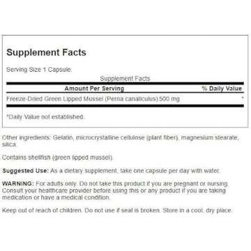 Swanson Green Lipped Mussel for Joint and Heart Health