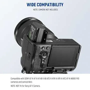 NEEWER 2280mAh NP-FZ100 Replacement Battery Charger Set, 2 Batteries and 1 USB Dual Channel Charging Case Compatible with Sony A1, A9 II, A7R V, A7R IV, A7S III, A7 IV, A6600, A7C