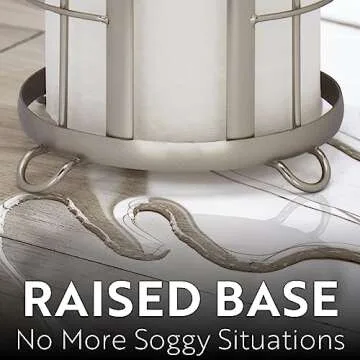 BROOKSTONE, Nickel Toilet Paper Holder, Freestanding Bathroom Tissue Organizer, Minimalistic Storage Solution, Modern & Stylish Design [Holds MEGA Rolls]