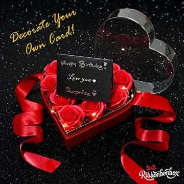 Ribbonbonbox Money Box for Cash Gift Pull Heart Box – Love Money Box – Best Gift Ideas for Mothers day, Graduation – Birthday Gifts for Women – Unique Gifts for Quinceanera